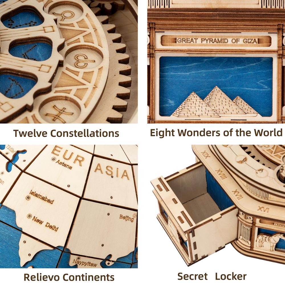 3D Globe Wooden Puzzle - vistoys