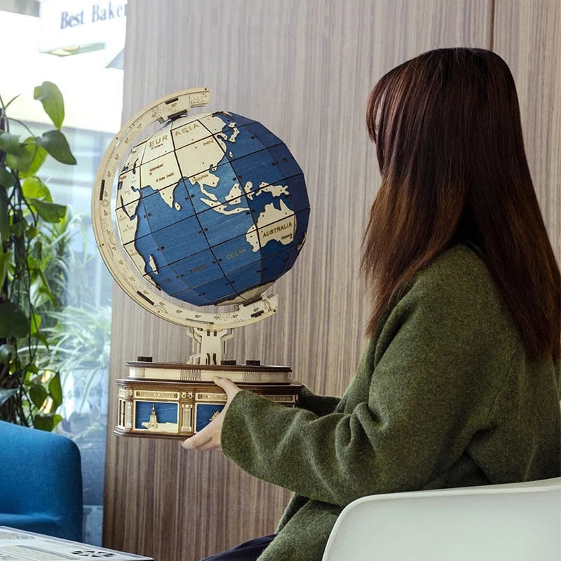 3D Globe Wooden Puzzle - vistoys