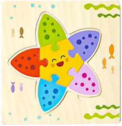 Baby Toys Wooden 3D Jigsaw Puzzle Cartoon Animal Traffic Tangram Jigsaw Puzzles Early Learning Educational Toys For Children