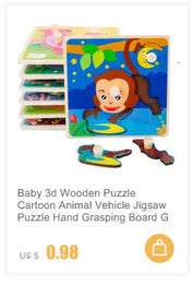 Baby Toys Wooden 3D Jigsaw Puzzle Cartoon Animal Traffic Tangram Jigsaw Puzzles Early Learning Educational Toys For Children