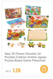 Baby Toys Wooden 3D Jigsaw Puzzle Cartoon Animal Traffic Tangram Jigsaw Puzzles Early Learning Educational Toys For Children