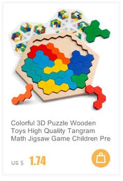 Baby Toys Wooden 3D Jigsaw Puzzle Cartoon Animal Traffic Tangram Jigsaw Puzzles Early Learning Educational Toys For Children