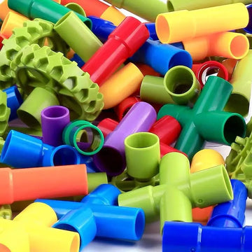 DIY Montessori Water Pipe Building Blocks