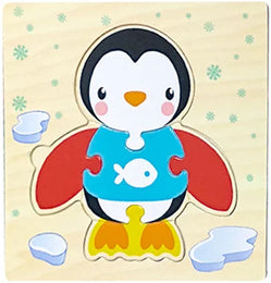 Baby Toys Wooden 3D Jigsaw Puzzle Cartoon Animal Traffic Tangram Jigsaw Puzzles Early Learning Educational Toys For Children