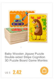 Baby Toys Wooden 3D Jigsaw Puzzle Cartoon Animal Traffic Tangram Jigsaw Puzzles Early Learning Educational Toys For Children