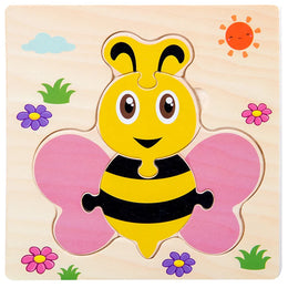 Baby Toys Wooden 3D Jigsaw Puzzle Cartoon Animal Traffic Tangram Jigsaw Puzzles Early Learning Educational Toys For Children