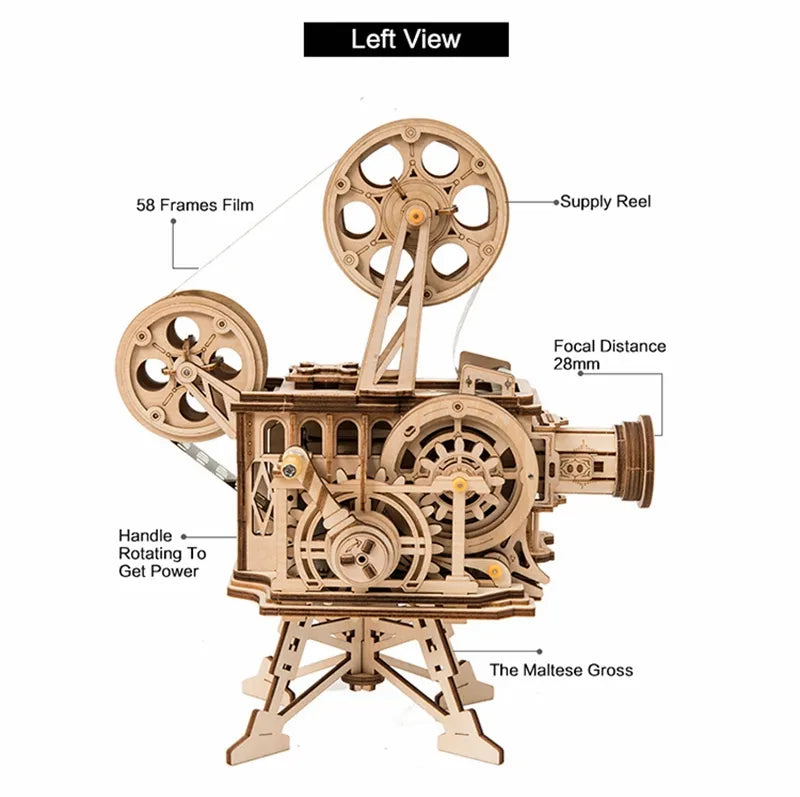 3D Hand Crank Film Projector Model - vistoys 