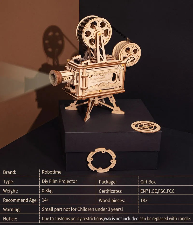 3D Hand Crank Film Projector Model - vistoys 