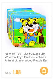 Baby Toys Wooden 3D Jigsaw Puzzle Cartoon Animal Traffic Tangram Jigsaw Puzzles Early Learning Educational Toys For Children