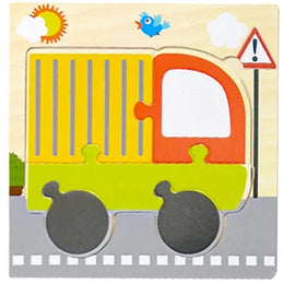 Baby Toys Wooden 3D Jigsaw Puzzle Cartoon Animal Traffic Tangram Jigsaw Puzzles Early Learning Educational Toys For Children