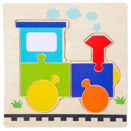 Baby Toys Wooden 3D Jigsaw Puzzle Cartoon Animal Traffic Tangram Jigsaw Puzzles Early Learning Educational Toys For Children