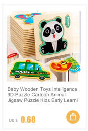 Baby Toys Wooden 3D Jigsaw Puzzle Cartoon Animal Traffic Tangram Jigsaw Puzzles Early Learning Educational Toys For Children