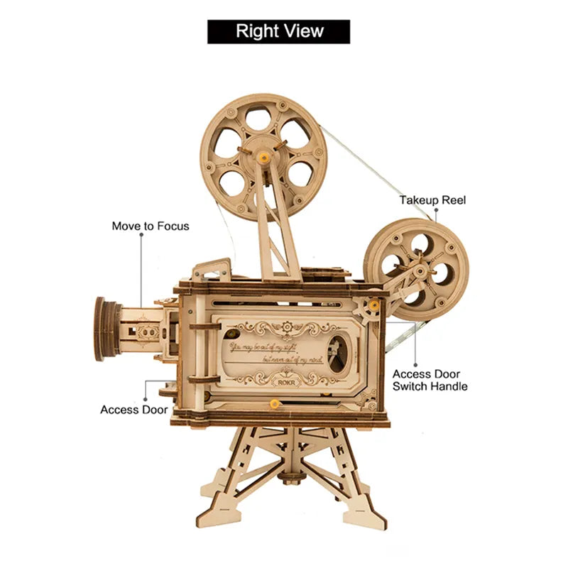 3D Hand Crank Film Projector Model - vistoys 