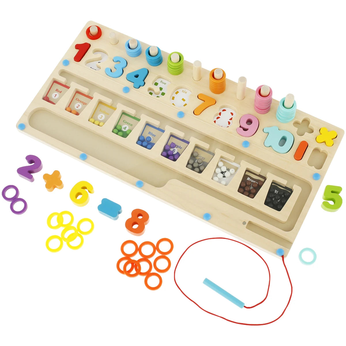 Magnetic Color and Number Maze with Magnetic Pen Wooden - vistoys 