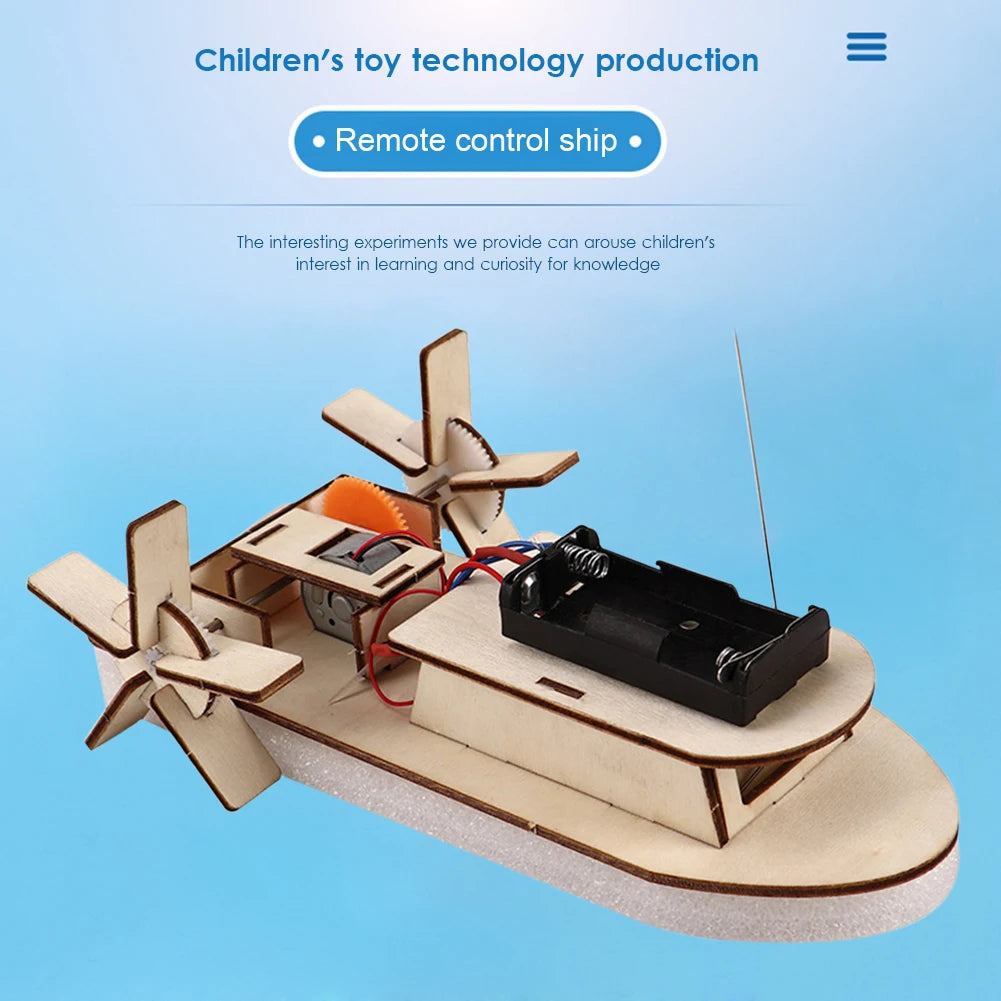 DIY Science Toys Children Educational STEM Projects Kits 3D Assemble Car Boat Model Wood Puzzle Toy Scientific Experiment Kit