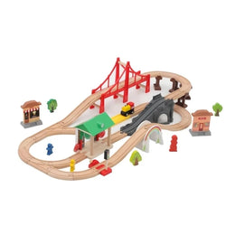 NEW Wooden Train Track Set Wood Railway Tracks Spiral Train Tracks Compatible With Wooden Train Toys For Kids Gifts