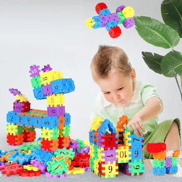 100Pcs Number Building Blocks DIY Toy Large Particles Colorful Creative Assemble Bricks Math Blocks Children Early Education Toy