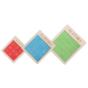 3 Wooden Slide Puzzle Klotski Puzzle Brain Teasers Tangram Jigsaw Intelligence Toys Educational Toys for Boys Party Favor Gift