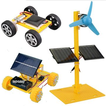 Mini Solar Energy Driven Car DIY Science And Technology Stem Educational Photovolta Experiment Learning Lab Toys Strong Sunlight