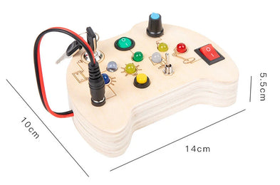 Montessori Busy Board Circuit LED Light Socket ON/OFF Baby Early Hand Fine Cognitive Education Teaching Aids Toy Gifts Busyboard