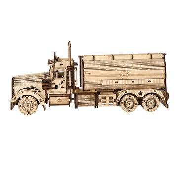 Oil tank truck 3D Wooden Puzzle, Scale Model, DIY Model Kit, Handcraft Gift, Home Decoration, Mechanical Model Kit, Building Toy