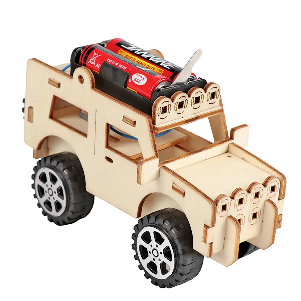 DIY Science Toys Children Educational STEM Projects Kits 3D Assemble Car Boat Model Wood Puzzle Toy Scientific Experiment Kit