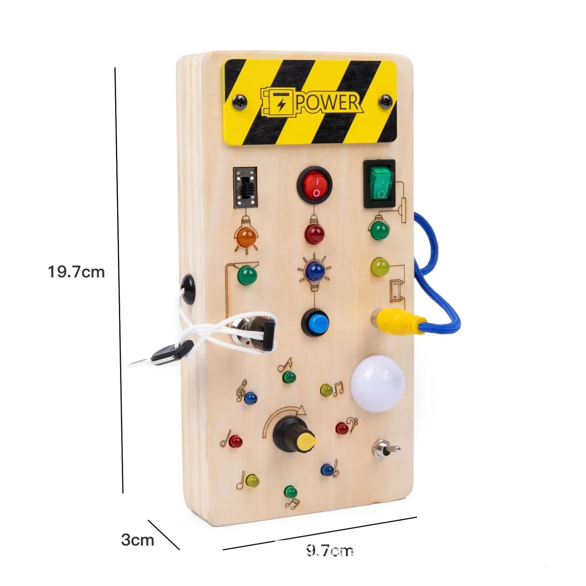 Montessori Busy Board Circuit LED Light Socket ON/OFF Baby Early Hand Fine Cognitive Education Teaching Aids Toy Gifts Busyboard