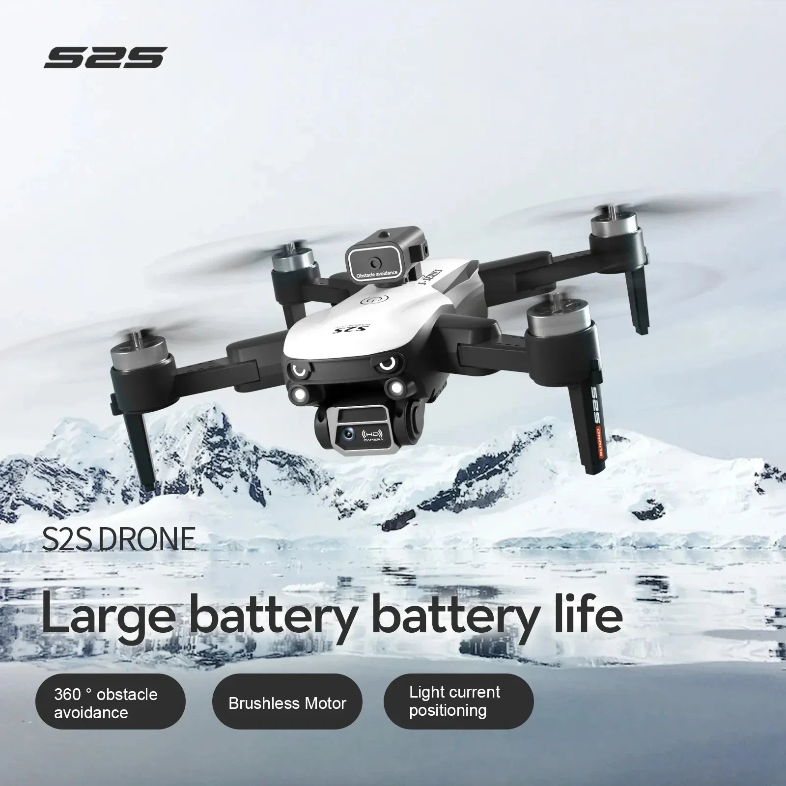 S2S Mini Drone 4k 8K HD Camera Obstacle Avoidance Aerial Photography Brushless Motor Foldable Rc Quadcopter Kid Toy