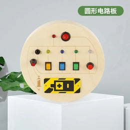 Montessori Busy Board Circuit LED Light Socket ON/OFF Baby Early Hand Fine Cognitive Education Teaching Aids Toy Gifts Busyboard