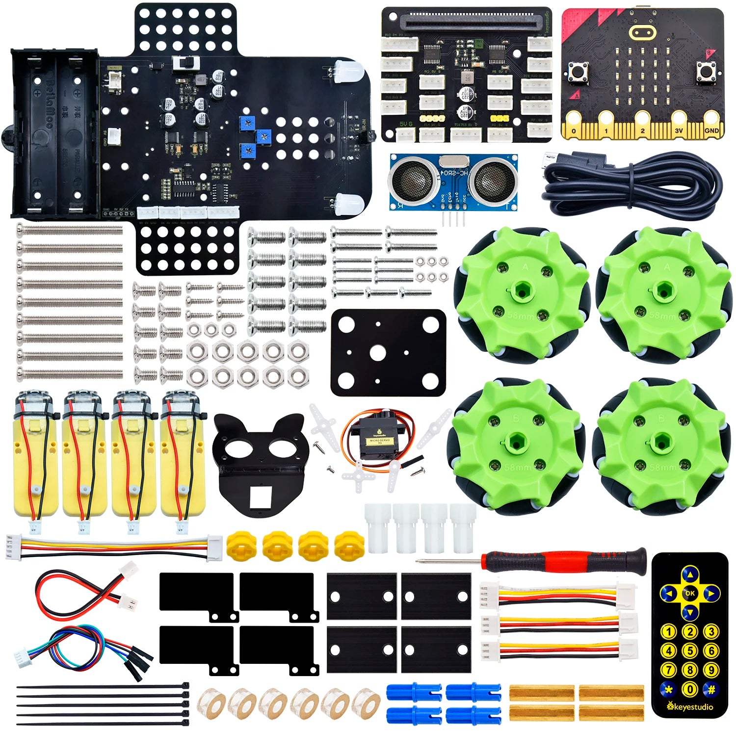 Smart Robot Car+18 Projects For BBC Micro:bit Robot Car Python Kit STE