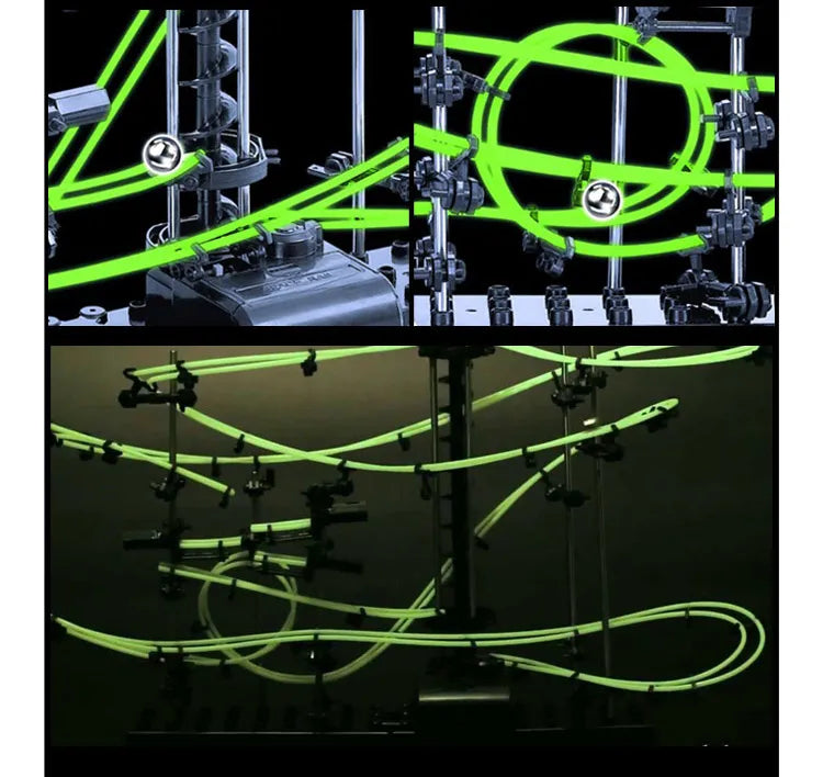 Marble Run Maze Racetrack Games Luminous Spacerail Roller Coaster Leve