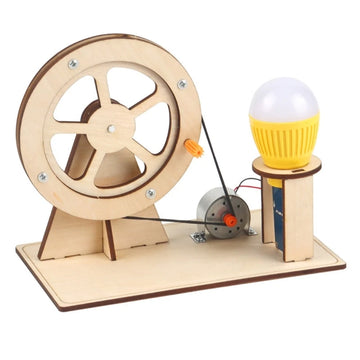 Hand Cranked Power Generator Kits STEM Building Toy DIY Light Bulb Science Experiments for Kids Age 7-14 Years