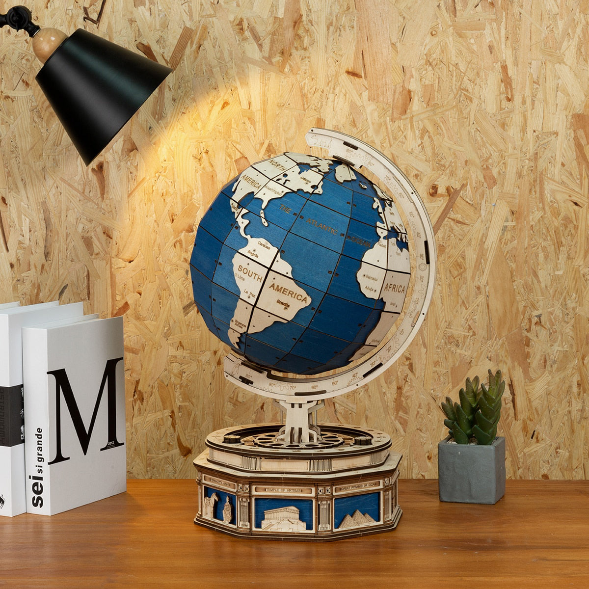 3D Globe Wooden Puzzle - vistoys 