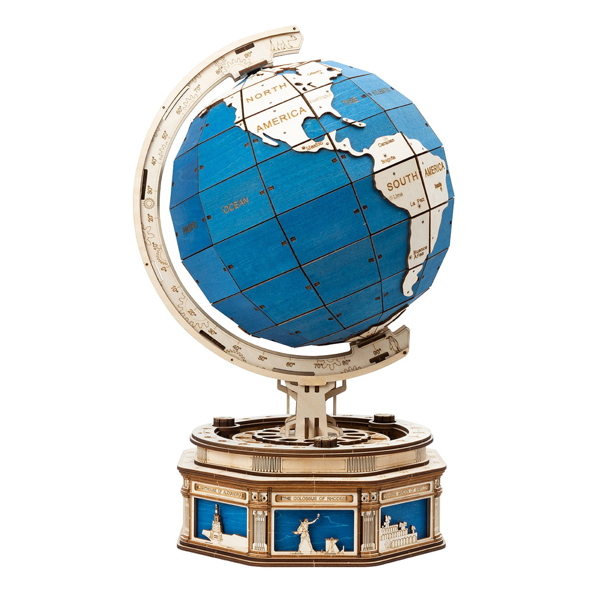 3D Globe Wooden Puzzle - vistoys 