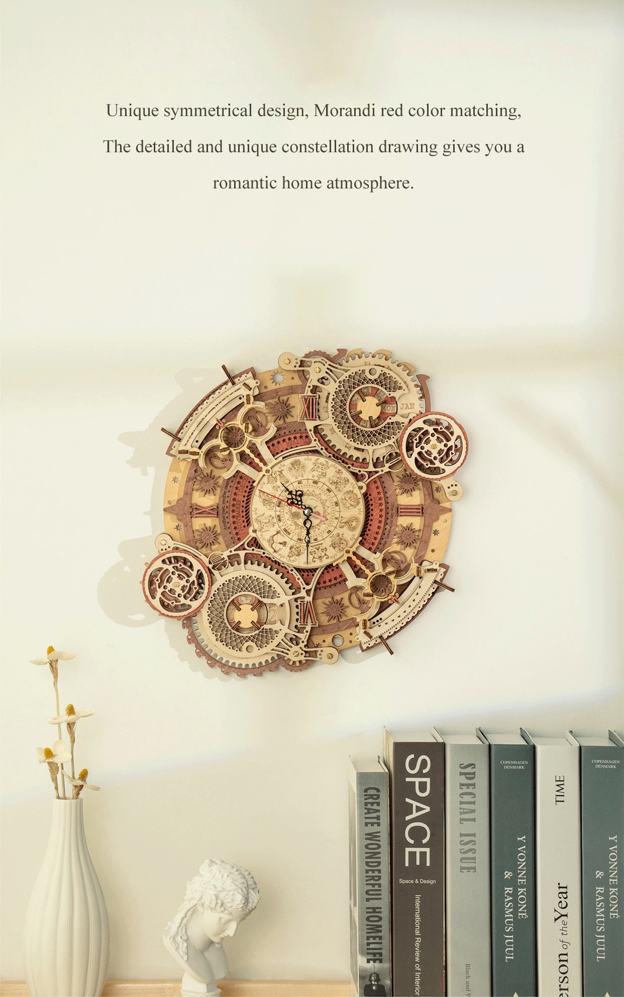 Horloge 3D murale zodiaque